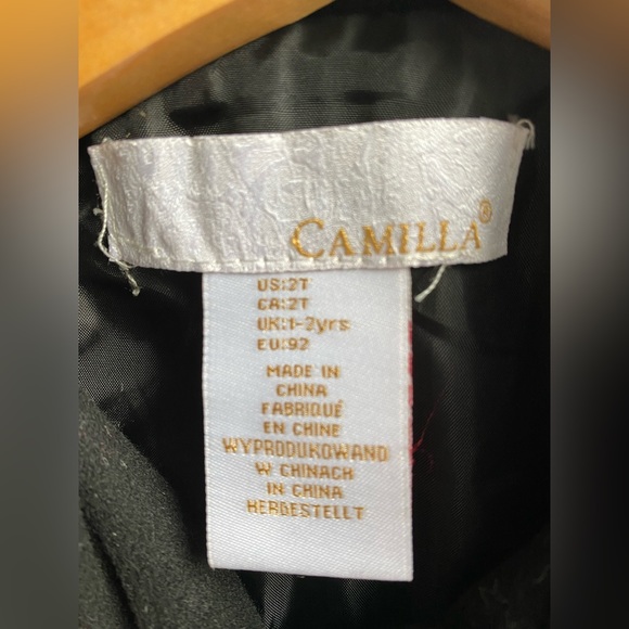 Camilla Black Toddler Coat - Size: 2T - Picture 2 of 7